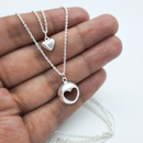 Cadena doble de corazones